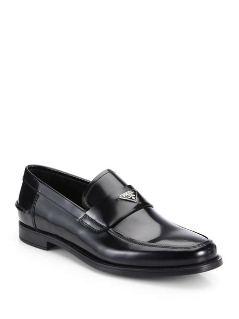 prada driver loafers|Prada men's black loafers.